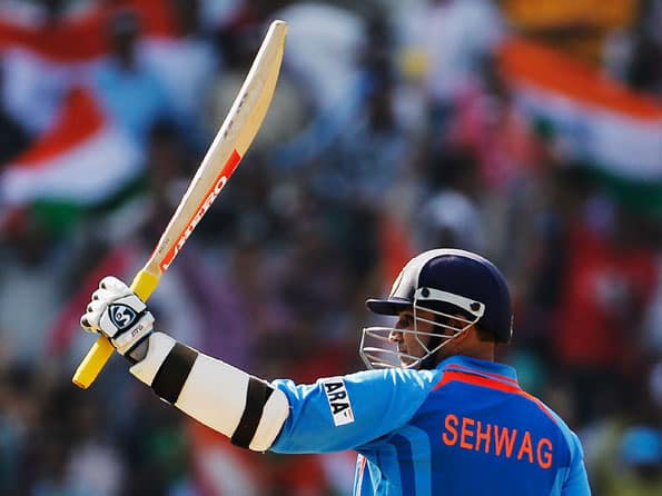 Virender Sehwag scores a double hundred; breaks Sachin Tendulkar's record Virender Sehwag scores a double hundred; breaks Sachin Tendulkar's record