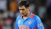 Mahendra Singh Dhoni is clearly under pressure and not the leader he once was