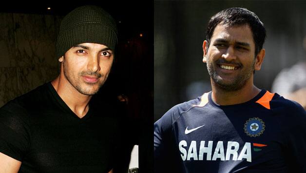 John Abraham (L) and MS Dhoni John Abraham (L) and MS Dhoni
