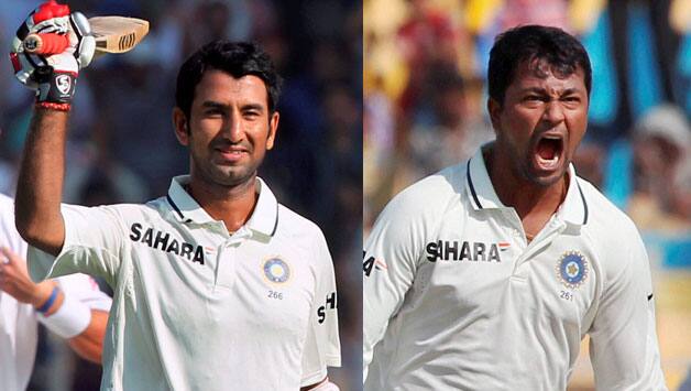 Cheteshwar Pujara & Pragyan Ojha Cheteshwar Pujara & Pragyan Ojha
