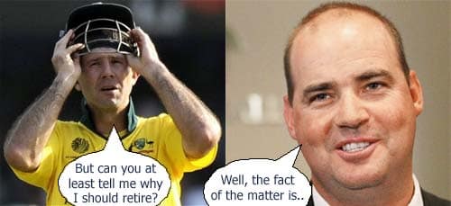 The reason Ricky Ponting retired from Test cricket! The reason Ricky Ponting retired from Test cricket!