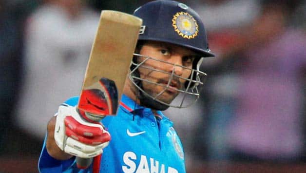 Yuvraj Singh, Abhishek Nayar propel India Blue to 345/4 against India Red in NKP Salve Challenger Trophy Yuvraj Singh, Abhishek Nayar propel India Blue to 345/4 against India Red in NKP Salve Challenger Trophy