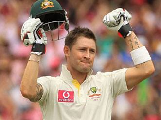 Michael Clarke speaks to the press at the end of day three of the second Test at SCG