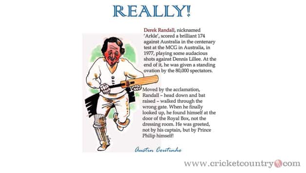Derek Randall - An Innings That Fittingly Deserved A Royal Welcome! Derek Randall - An Innings That Fittingly Deserved A Royal Welcome!