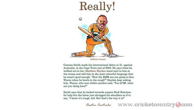 Matthew Hayden - Baptising A Debutant The Aussie Way! Matthew Hayden - Baptising A Debutant The Aussie Way!