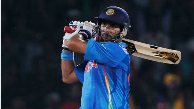 Yuvraj Singh hammers England bowlers as India reach at ten overs Yuvraj Singh hammers England bowlers as India reach at ten overs
