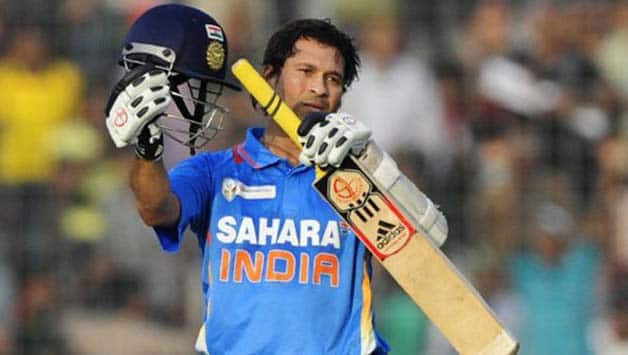 The Indian tricolor looked apt on Sachin Tendulkar’s navy blue helmet The Indian tricolor looked apt on Sachin Tendulkar’s navy blue helmet
