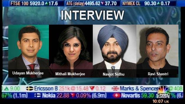 Ravi Shastri and Navjot Sidhu in conversation with CNBC TV18’s Udayan Mukherjee and Mithali Mukherjee Ravi Shastri and Navjot Sidhu in conversation with CNBC TV18’s Udayan Mukherjee and Mithali Mukherjee