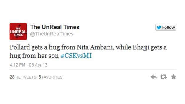 IPL 2013, CSK vs Mumbai Indians: An UnReal report and conversations between Mukesh and Nita Ambani! IPL 2013, CSK vs Mumbai Indians: An UnReal report and conversations between Mukesh and Nita Ambani!