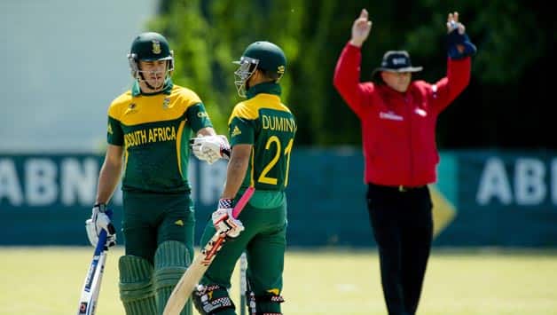JP Duminy strikes unbeaten ton as South Africa post 341/3 against Netherlands JP Duminy strikes unbeaten ton as South Africa post 341/3 against Netherlands
