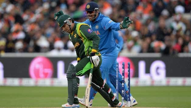 Misbah-ul-Haq getting bowled against India Misbah-ul-Haq getting bowled against India