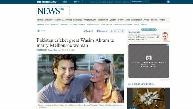Wasim Akram gets engaged to woman from Melbourne Wasim Akram gets engaged to woman from Melbourne