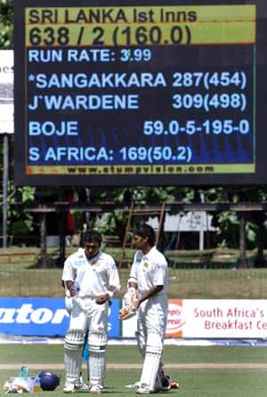 When Kumar Sangakkara and Mahela Jayawardene waltzed their way to a world record 624-run partnership When Kumar Sangakkara and Mahela Jayawardene waltzed their way to a world record 624-run partnership