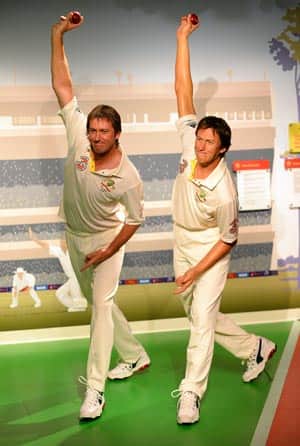 Glenn McGrath immortalised in wax statue at Madame Tussauds Glenn McGrath immortalised in wax statue at Madame Tussauds