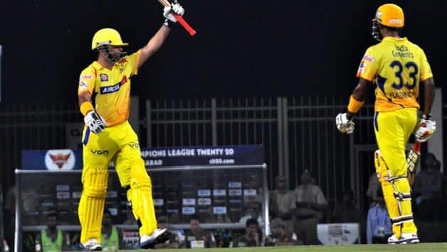 Dhoni praises Raina-Badrinath partnership in Chennai Super Kings-Sunriser Hyderabad CLT20 2013 match Dhoni praises Raina-Badrinath partnership in Chennai Super Kings-Sunriser Hyderabad CLT20 2013 match