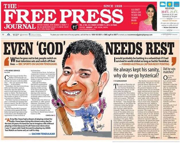 Sachin Tendulkar retirement: How the Indian media reacted to the 'cricket quake’ Sachin Tendulkar retirement: How the Indian media reacted to the 'cricket quake’