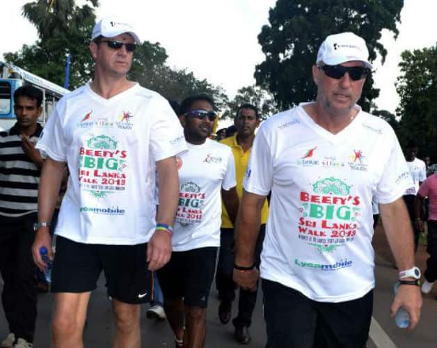 Ian Botham cheered by fans as he begins charity walk in Sri Lanka Ian Botham cheered by fans as he begins charity walk in Sri Lanka