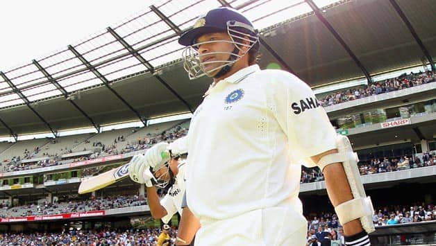 India vs West Indies 1st Test, Day 1: Sachin Tendulkar comes out to bat India vs West Indies 1st Test, Day 1: Sachin Tendulkar comes out to bat