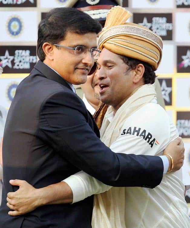 India vs West Indies 1st Test, Kolkata: When 'Prince' Sourav Ganguly embraced 'God' Sachin Tendulkar India vs West Indies 1st Test, Kolkata: When 'Prince' Sourav Ganguly embraced 'God' Sachin Tendulkar